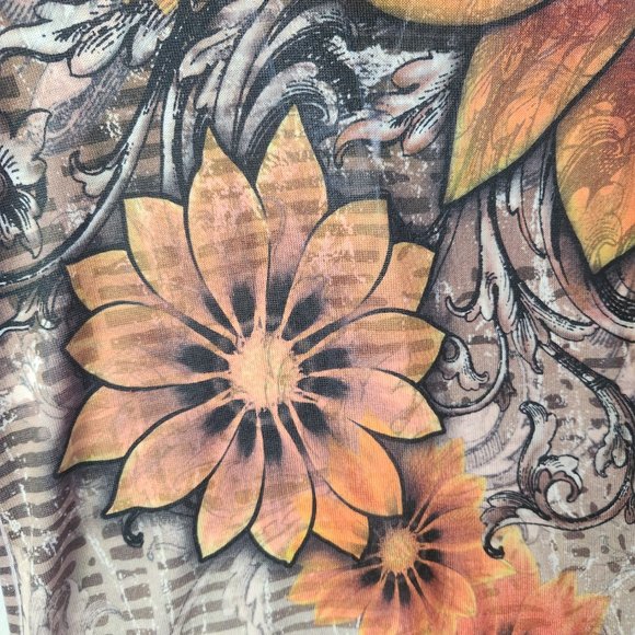 New Mix Superline Abstract Floral Lightweight Knit Cardigan Size Medium - Picture 6 of 10